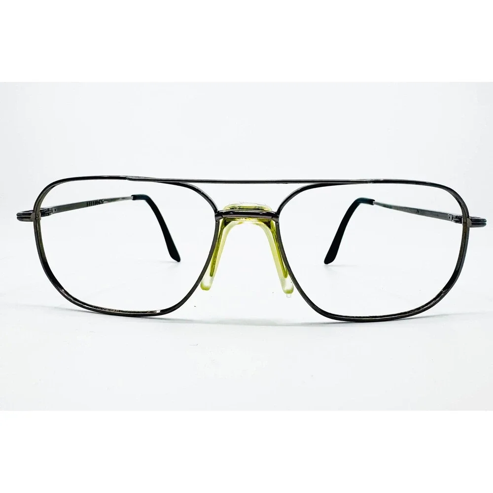 Stetson Eyeglasses Mens Gunmetal Aviator Full Rim Metal Frames 56-18-145